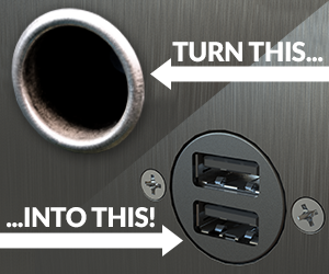 smartPower Dual USB 2.7 Amp power - Single USB-A port front panel and USB Power from Apple Lightning cable in Rear Connector (Currently out of stock will ship in August)