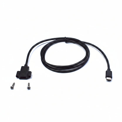 USB-C Female to USB-C Male Cable, 1.2 m / 3.9 ft, Black