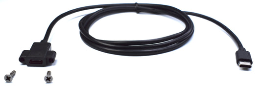 Cable USB-C Female To USB-C Male 1.2M (3.9Ft) BLACK