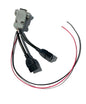 Dual USB-A female pre wire harness for remote dual smartPower supplies