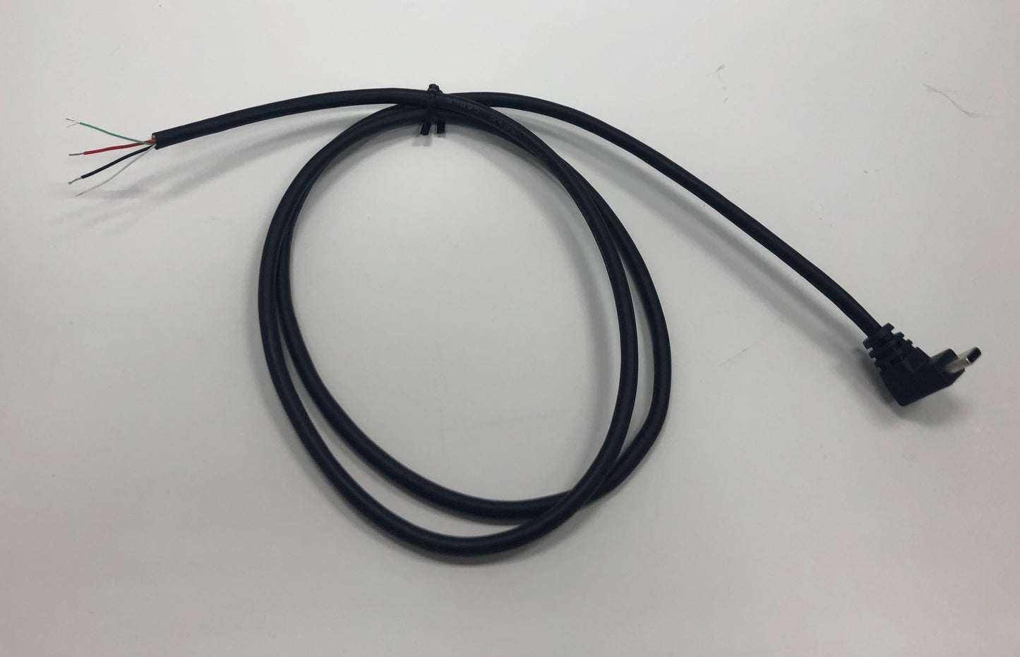 Cable  90 Degree USB-C 1.1M(3.6 Ft) 4-wires solder Termination Black