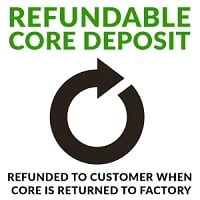 $100 Refundable Core Deposit for Replacement/Remanufactured Units