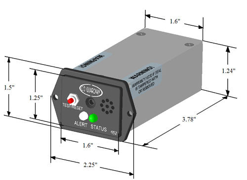 AERO 452-101-011 Panel Mount CO Detector