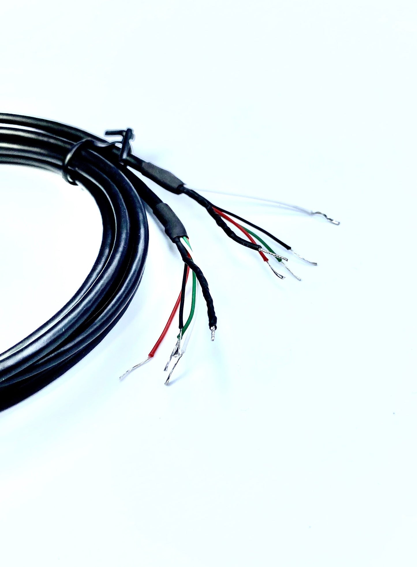 Cable Panel Mount USB-A & USB-C  Female 1.1M (3.6Ft) 4-Wires Solder Terminations Black