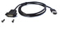 Cable Panel Mount USB-A Female to USB-A Male 1.1M (3.6Ft) Black