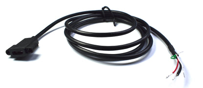 Cable Panel Mount USB-C Female 1.2M (3.9Ft) 4-Wires Solder Terminations Black