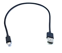 Cable Apple MFi Cert. Lightning to USB-A Male 0.4M (1.3Ft) Black