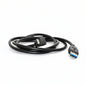 90-Degree USB-C to USB-A Cable, 1.1 m / 3.6 ft, Black