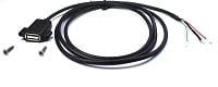Cable Panel Mount USB-A Female 1.1M (3.6Ft) 4-Wires Solder Terminations Black