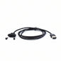 Panel Mount USB-C Female to USB-A Male Cable, 1.2 m / 3.9 ft, Black