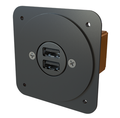 Panel Mount USB Power Supply 2.25-in Instrument Adapter